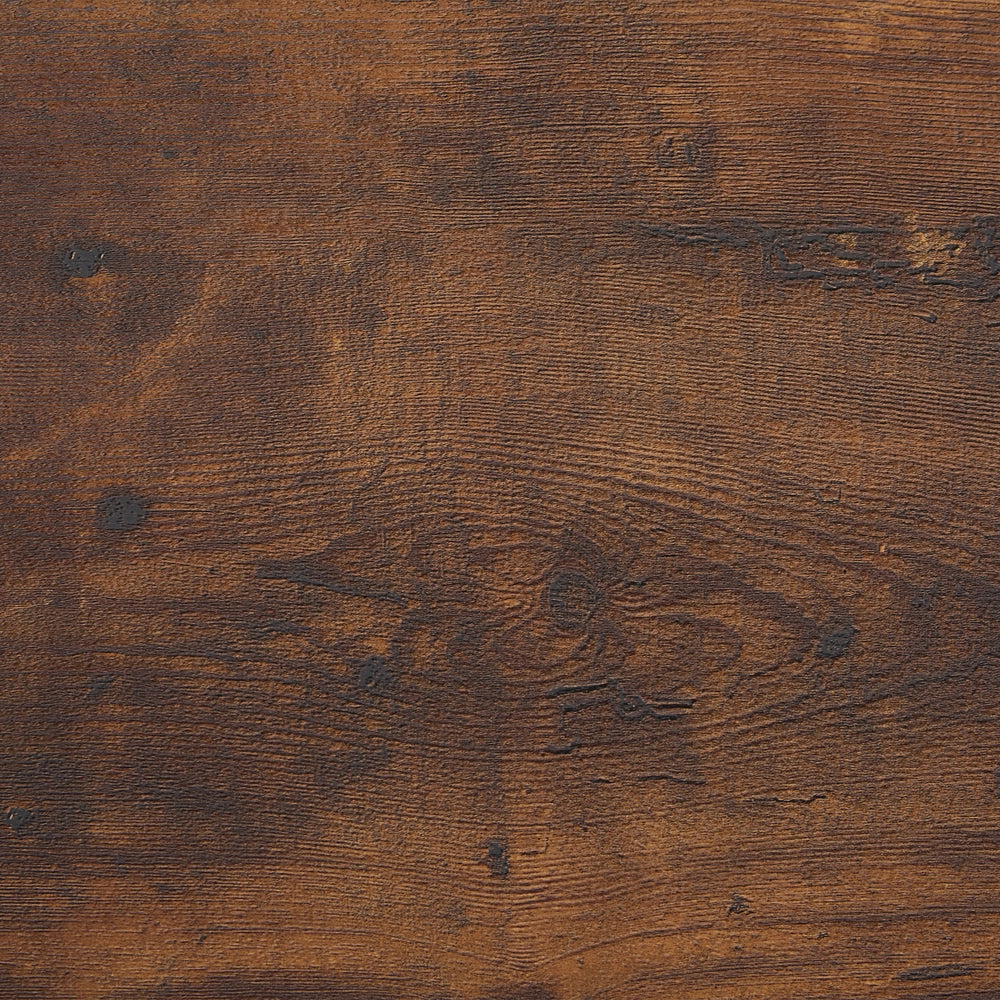 Scrivania da ufficio in legno scuro con piano in MDF Nero gambe in metallo 115 x 60 cm industriale