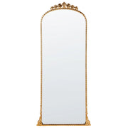 Specchio da parete in metallo dorato 51 x 114 cm Specchio decorativo da parete in stile glamour da appendere