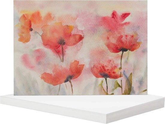 Papier Aquarel 200 GSM per Principianti e Esperti - 50 fogli A2 formato - Pressato a freddo