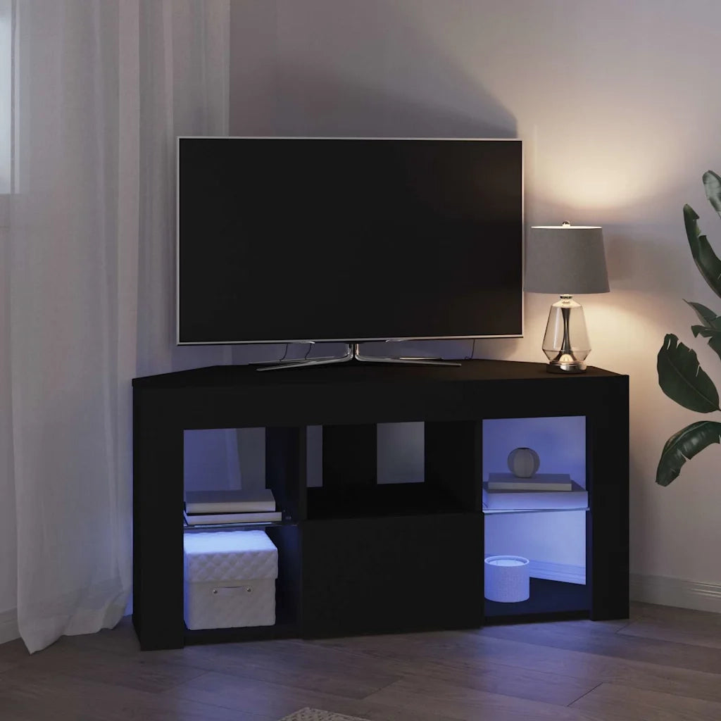 Mobile TV LED Angolare Nero 100 x 40 x 50 cm Legno multistrato 889796