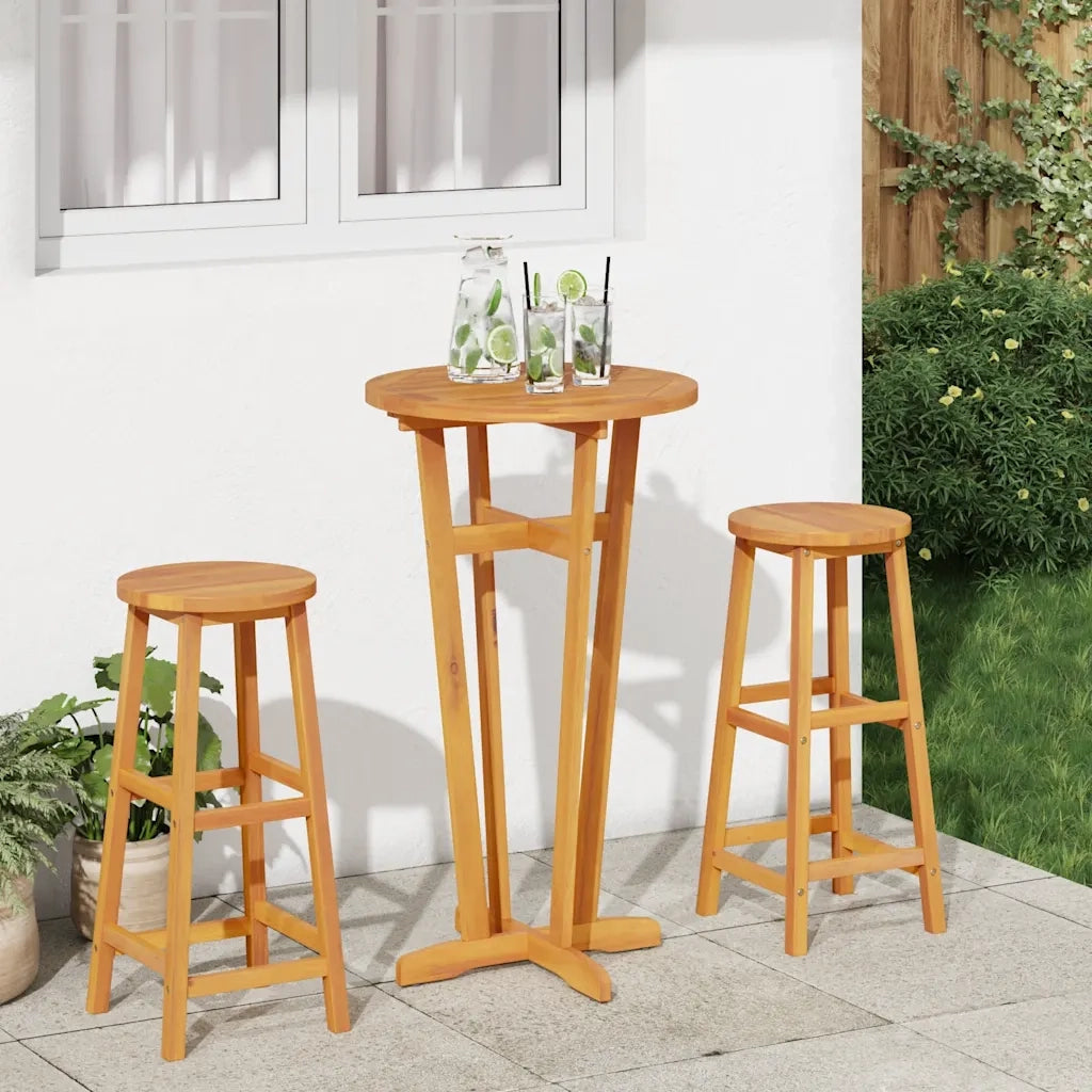 Tavolo da Bar da Giardino Ø60x105 cm Legno Massello di Acacia 319698