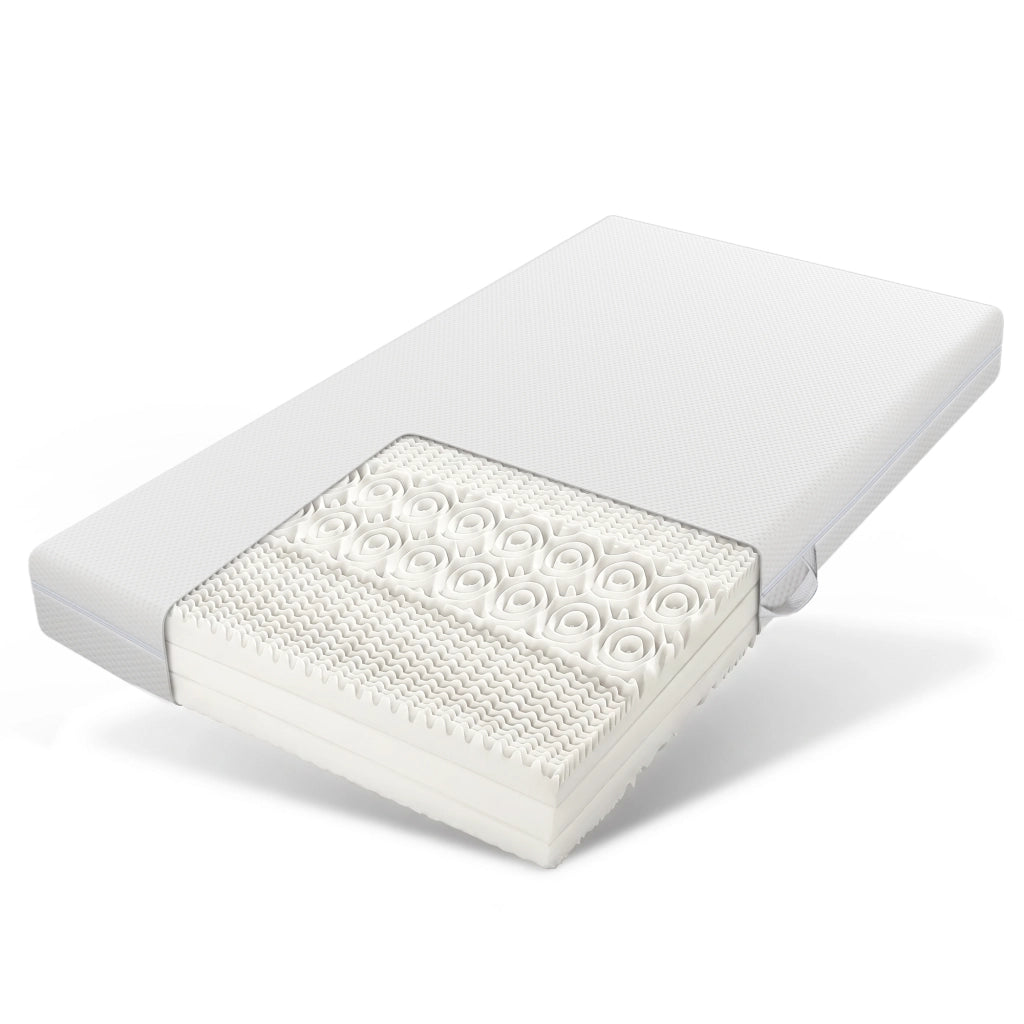 Materasso in schiuma comfort 7 zone bianco 90x200 cm