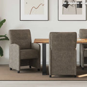 Sedie da Pranzo con Ruote 2 pcs Grigio scuro 57 x 67 x 95 cm