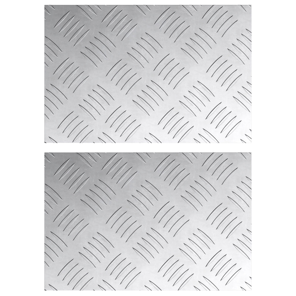 Pannelli in Alluminio Checker 2 pz Antiscivolo 30x20 cm