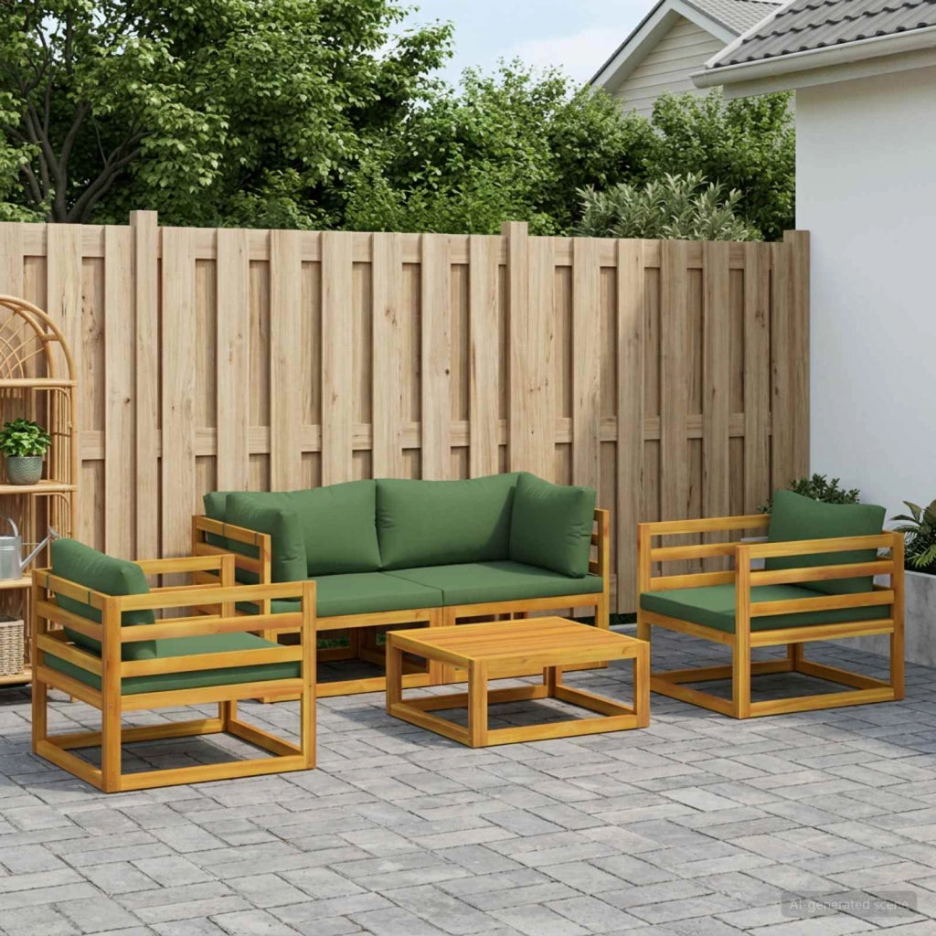 Set da giardino modulare 5 pezzi Naturale 3417254
