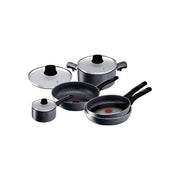 Lagostina 2100128458 Cucina Green Set di Pentole Antiaderenti 8 Pezzi con Rivestimento Mineralis e Indicatore Thermo-Signal Induzione Compatibile Lavabile in Lavastoviglie colore Grigio scuro