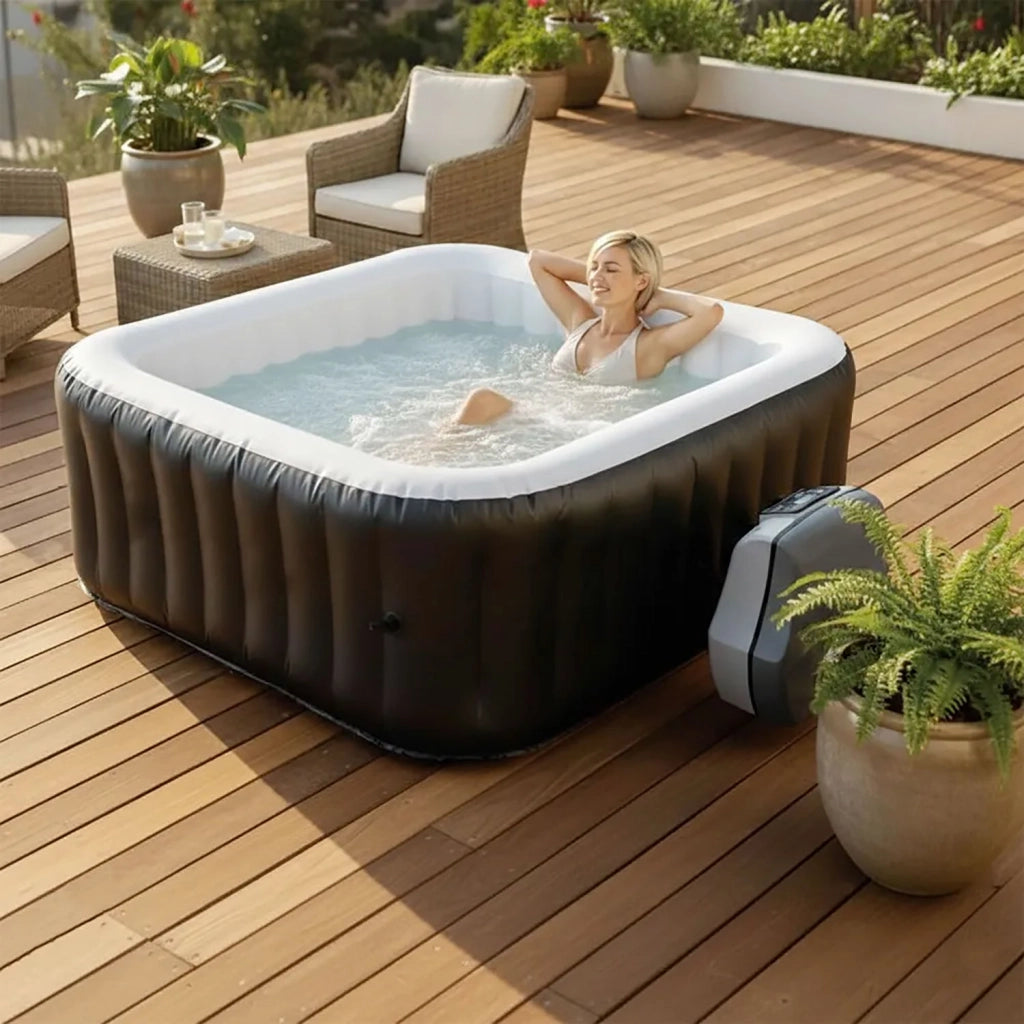 Vasca Idromassaggio Piscina Spa Gonfiabile Armonia 4 Adulti 682 L in PVC Grigio