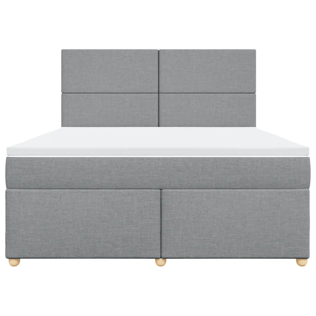 Giroletto a Molle con Materasso Grigio Chiaro180x200 cm Tessuto 3291352