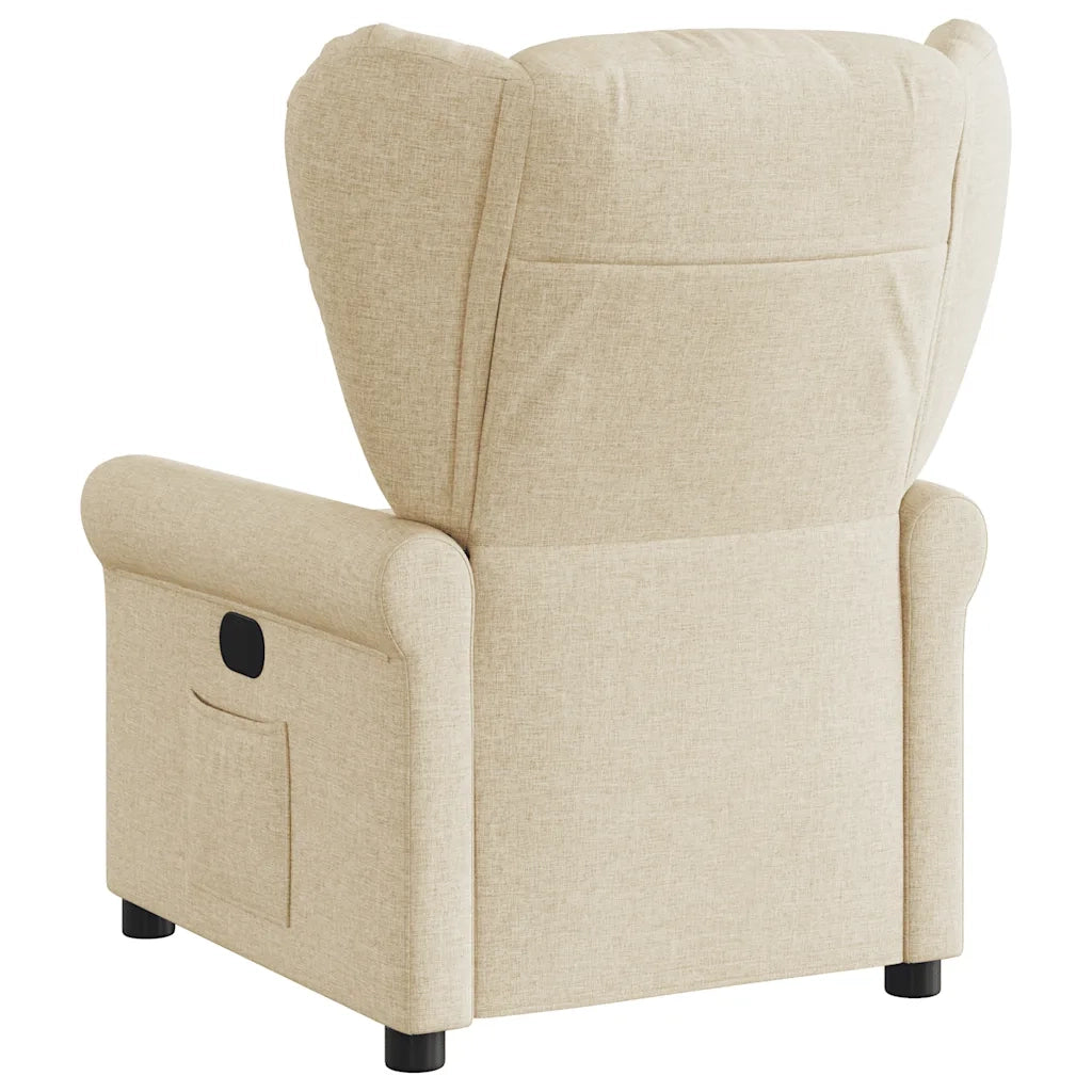 Divano Sedia-Poltrona Reclinabile in Tessuto Crema 954993