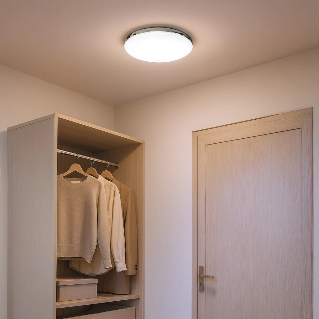 Plafoniera LED tonda cromata 33cm 15W 4000K IP20 Milagro