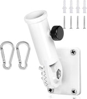 Supporto per bandiera adattabile - supporto per giardino e balcone - bianco
