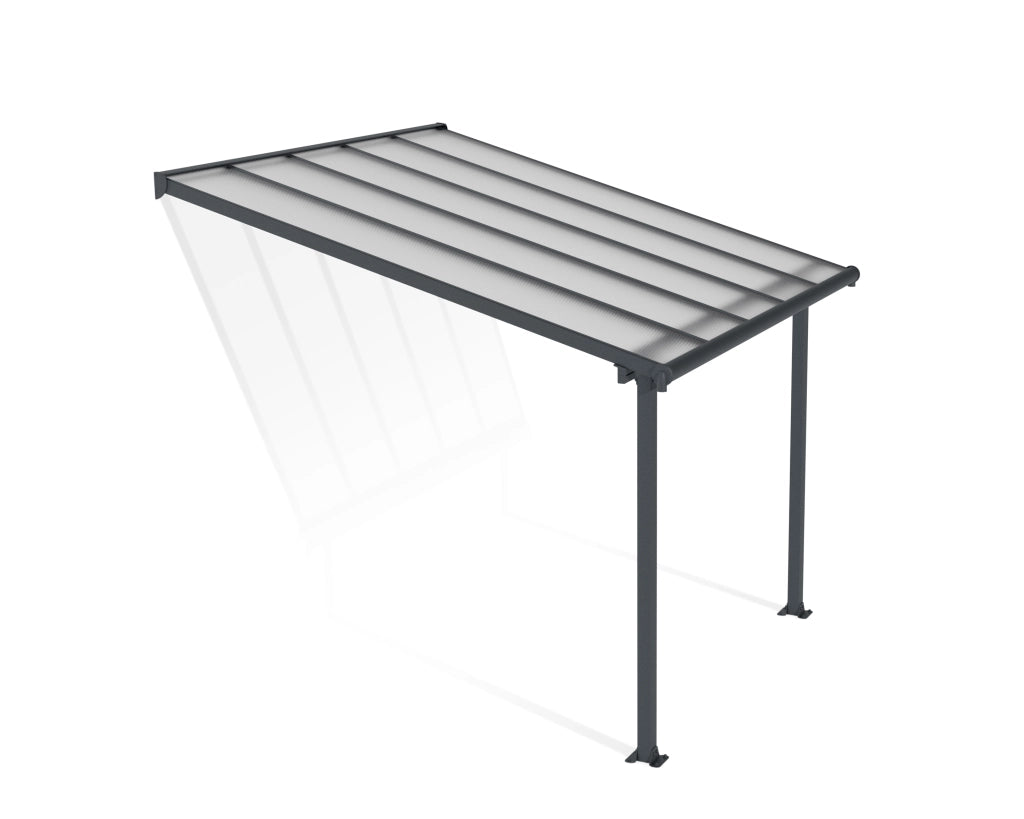 Canopia Olympia Pergola Addossata  in Alluminio 3X3 m Grigio