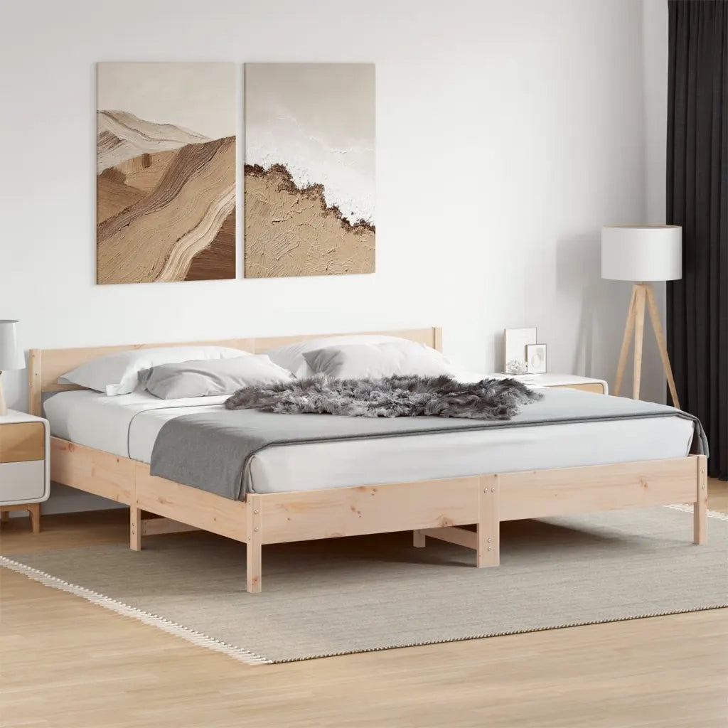 Giroletto senza Materasso 200x200 cm in Legno Massello di Pino 3216209
