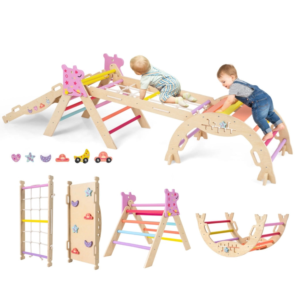 Set triangolo giocattoli pieghevoli per arrampicata beb¨¨, Triangolo arrampicatore per bambini con tunnel Colorato