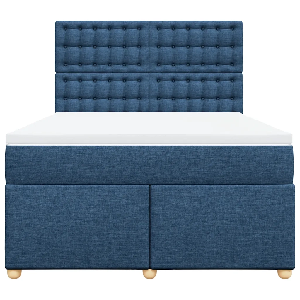 Giroletto a Molle con Materasso Blu 140x190 cm in Tessuto 3291295