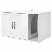 Casa per Gatti Bianco Lucido 85 x 55 x 50 cm Legno multistrato CFW3957456