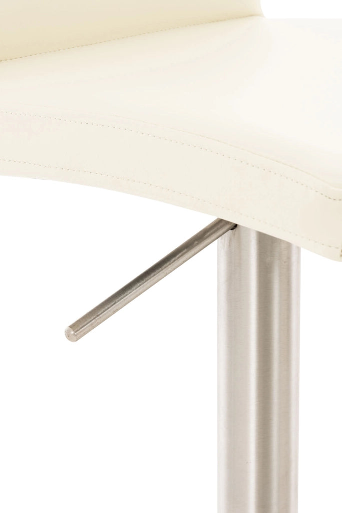 2er Set Barhocker Cadiz Kunstleder edelstahl