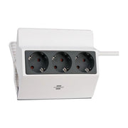 Brennenstuhl 1150070 prolunghe e multiple 3 m 3 presa(e) AC Interno Antracite, Bianco