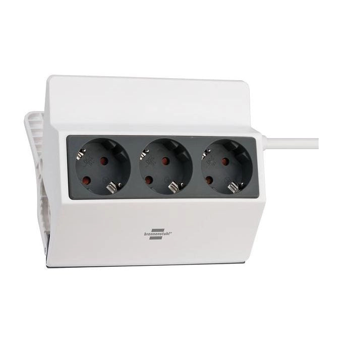 Brennenstuhl 1150070 prolunghe e multiple 3 m 3 presa(e) AC Interno Antracite, Bianco