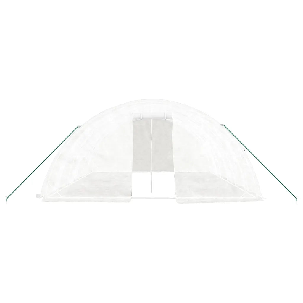Serra con Telaio in Acciaio Bianco 30 m² 6x5x2,3 m 3188095