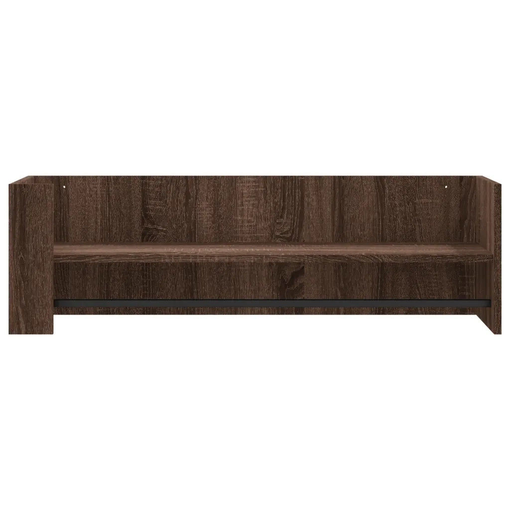Mensola a Muro Rovere Marrone 100x35x30,5 cm Legno Multistrato 848464