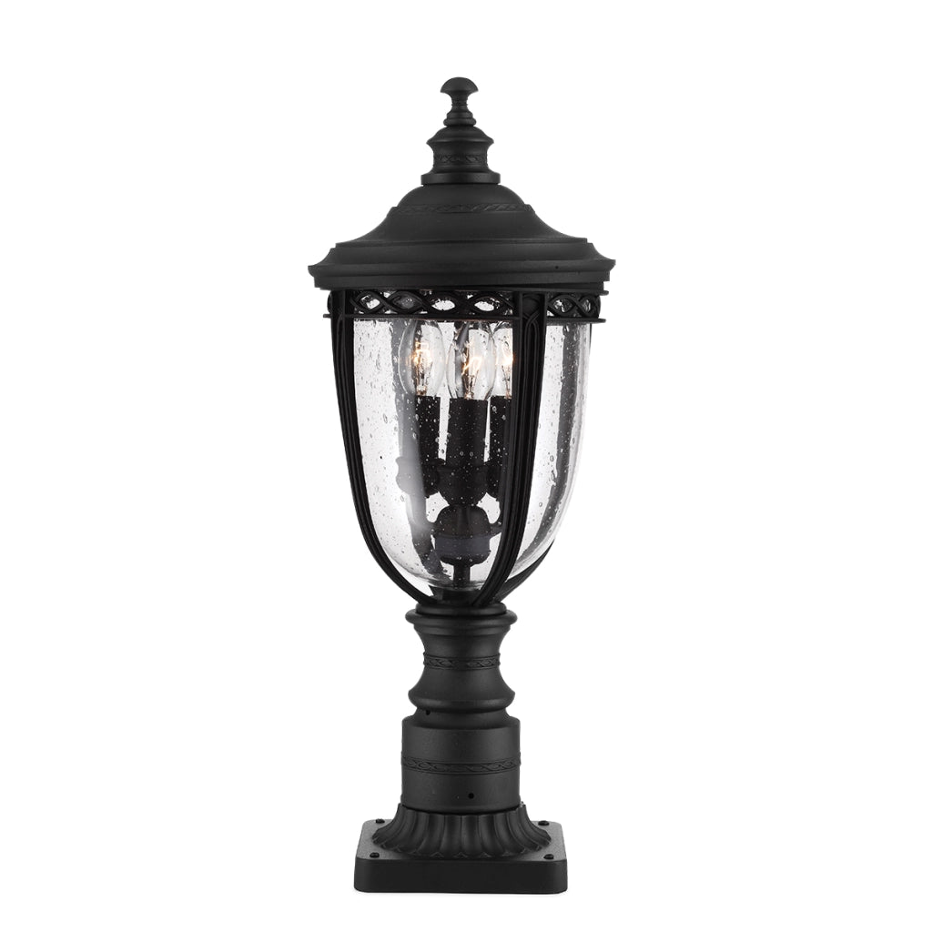 Lampada da esterno a stelo 55 cm English Bridle 3xE14 nera Feiss
