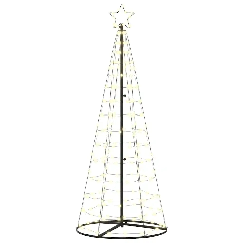 Albero di Natale LED con 390 LED Bianco caldo 250 cm Ferro