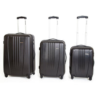 Set 3 Valigie Trolley Rigide in ABS 4 Ruote TSA Ravizzoni Jazz Nero