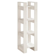 Divisorio-Paravento Bianco 41x35x125cm in Legno Massello di Pino