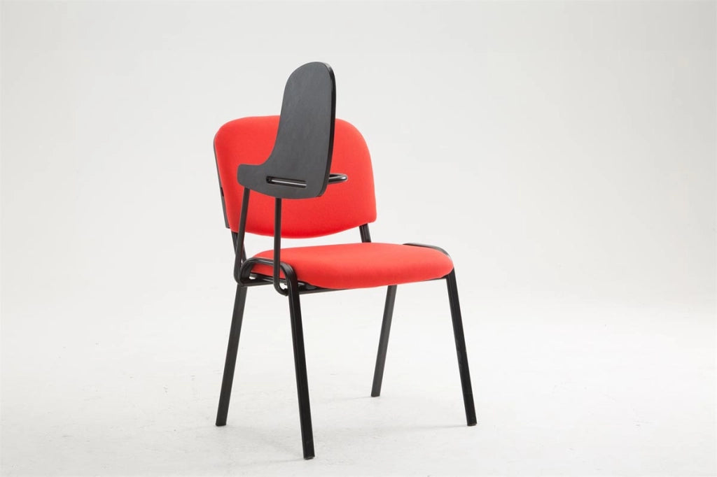Sedia Ken in tessuto con tavolino ribaltabile rosso