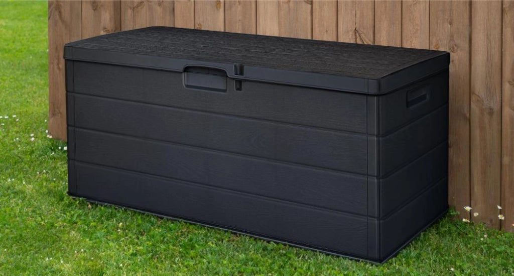 MAURY'S BAULE CASSAPANCA ANTRACITE HARDWOOD 340 LT DA ESTERNO IN RESINA 118X59XH57 CM