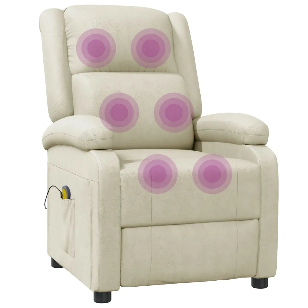 Poltrona Massaggiante Crema in Similpelle 344182