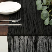 Telaio per la tavola da formaggio in stoffa, decorazione di gesso per la tavola da pranzo, per interni, festività, matrimoni, feste, compleanni, nero, 90*300cm