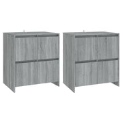 Credenze 2 pz | Madia | Buffet da pranzo | Armadio da pranzo Grigio Sonoma 70x41x75 cm in Legno Multistrato