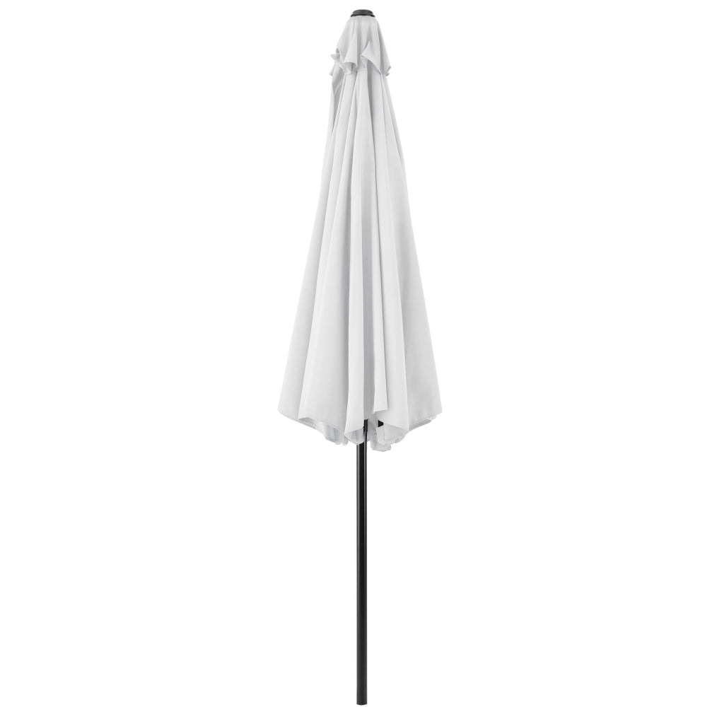 Ombrellone da Giardino Budapest con Palo Centrale e Meccanismo a Manovella 230 x Ø300 cm Bianco casa.pro