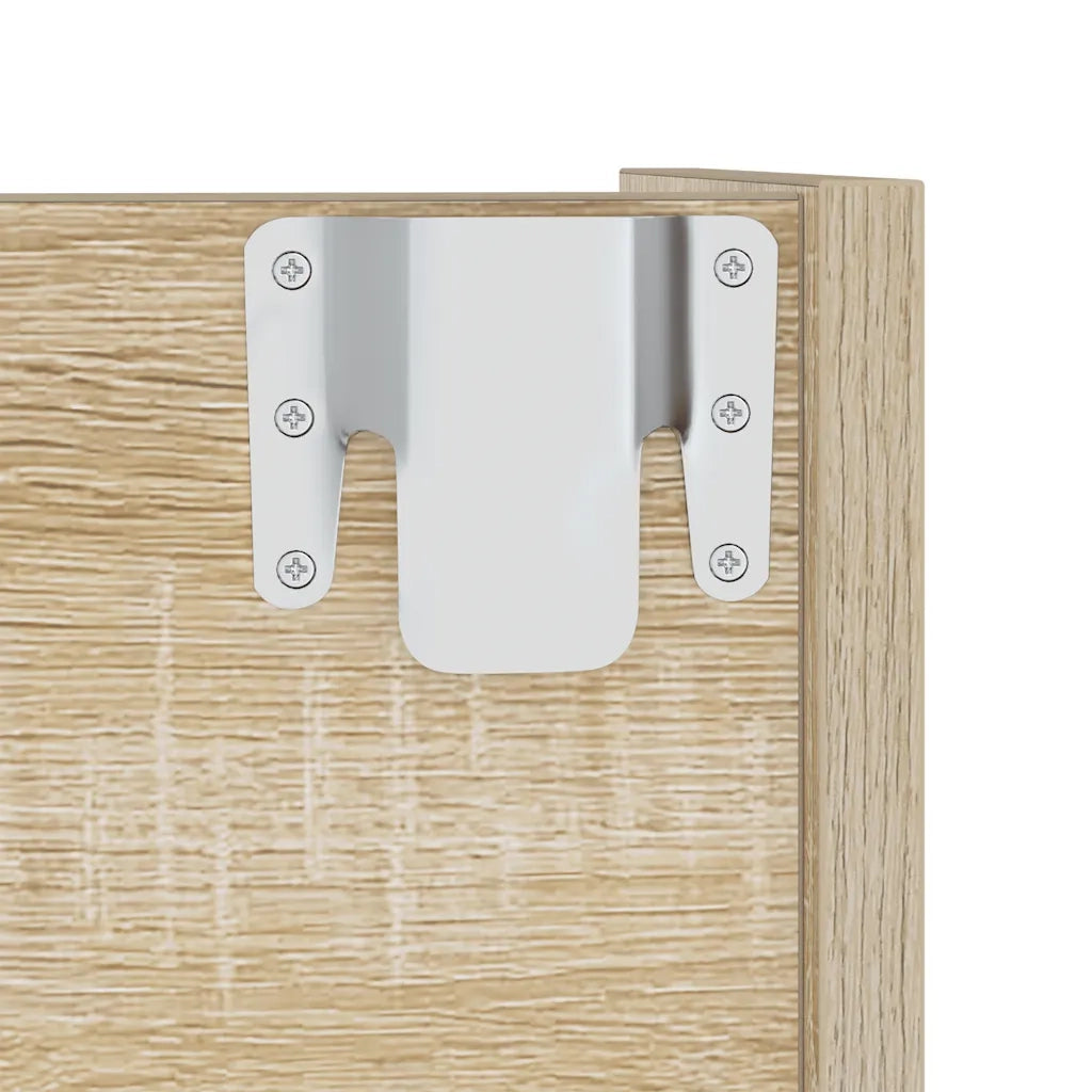 Scarpiere a Muro 2pz Rovere Sonoma 60x18x60cm Legno Multistrato 806724