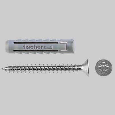 TASSELLO IN NYLON CON VITE TRUCIOLARE T.S.P. IMPRONTA POZIDRIVE - Sx 6S - 1 confezioni - FISCHER