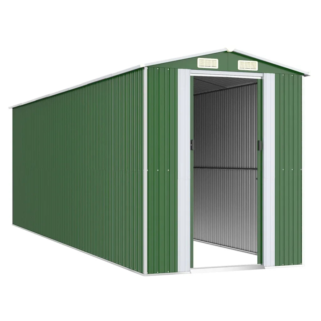 Capanno da Giardino Verde 192x606x223 cm Acciaio Zincato 3147432