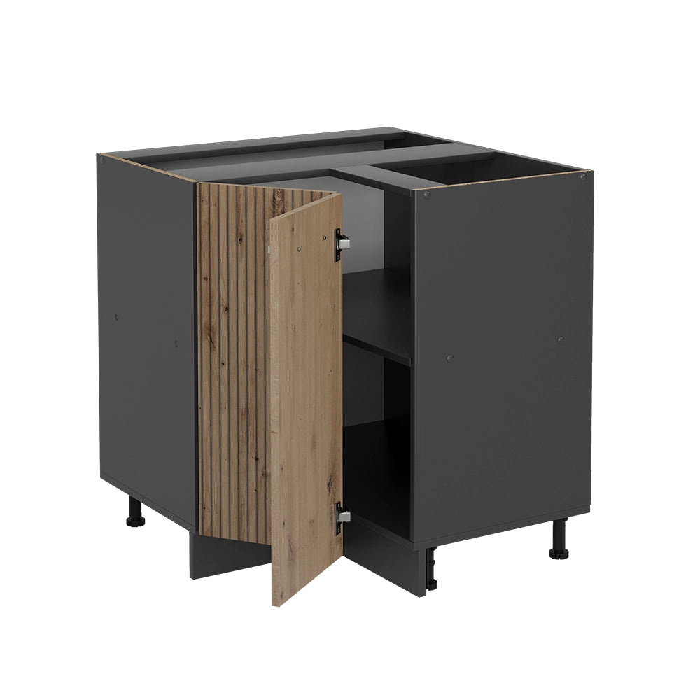 Mobile ad angolo cucina R-Line Rovere artigianale/Antracite 75.6 cm, PL Rovere Vicco