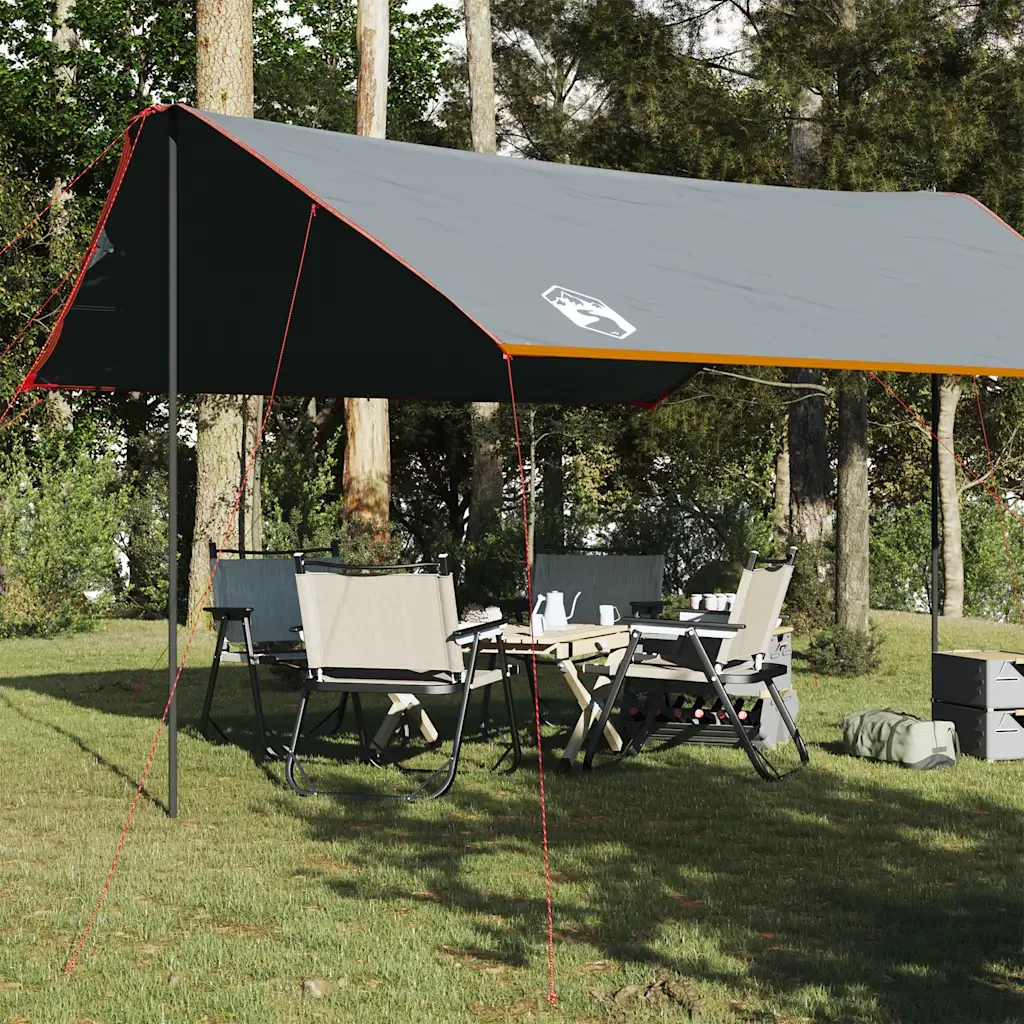 Telone da Campeggio Grigio e Arancione 460x305x210 cm Impermeabile 94687