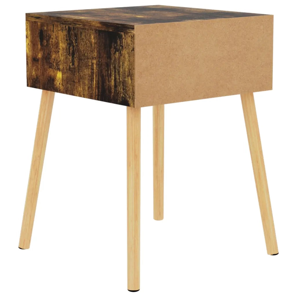 Comodini 2 pz-Set di 2 Tavolino da notte Rovere Fumo 40x40x56 cm in Legno Multistrato