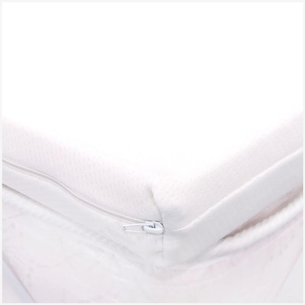 Topper Matrimoniale 170x200 in waterfoam - alto 3 cm, sfoderabile, tessuto AloeVera | Correttore H3