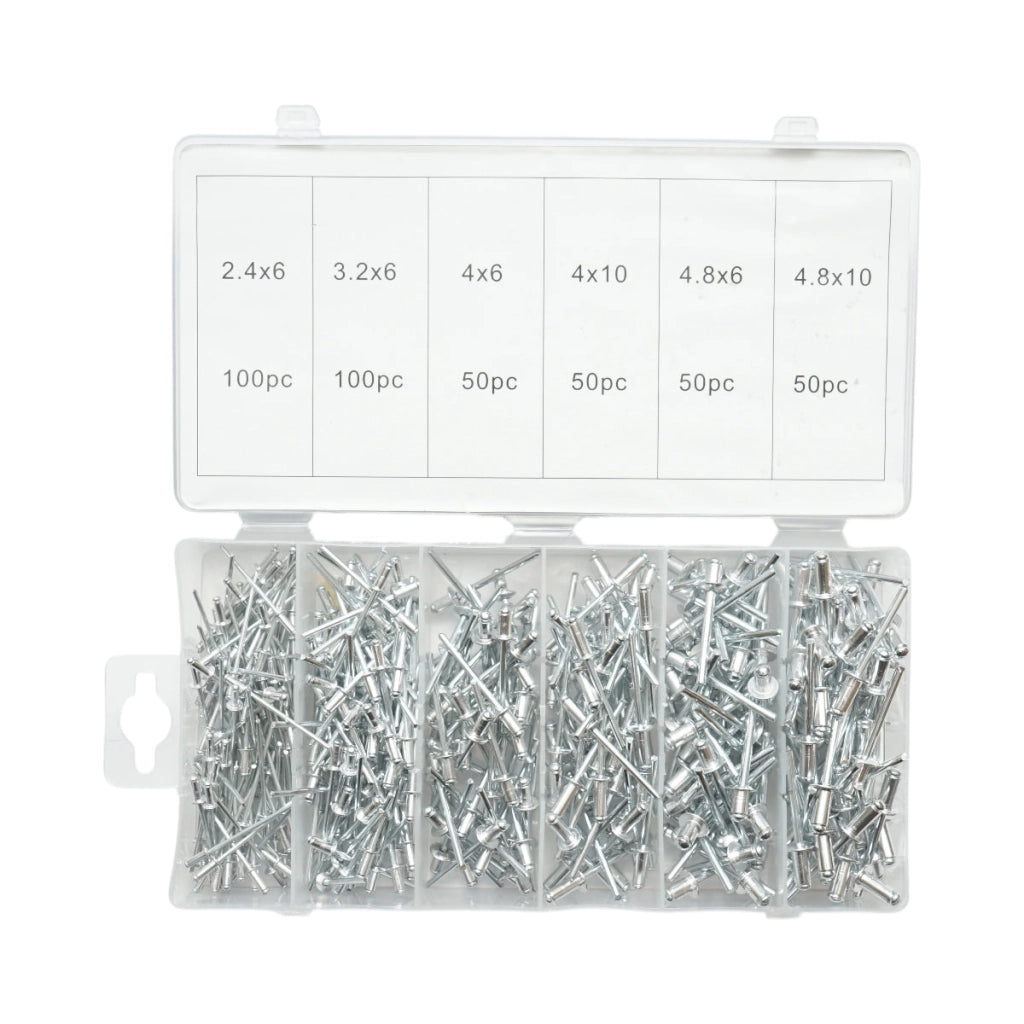 Kit di rivetti pop in alluminio 2,4-4,8 mm 400 pezzi