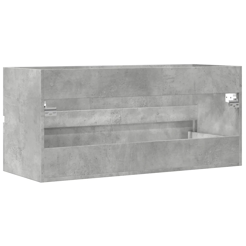 Mobile Lavabo Grigio Cemento 100x38,5x45cm in Legno Multistrato