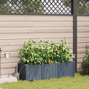 Vaso da giardino 3 pcs Grigio Chiaro Plastica 42002892