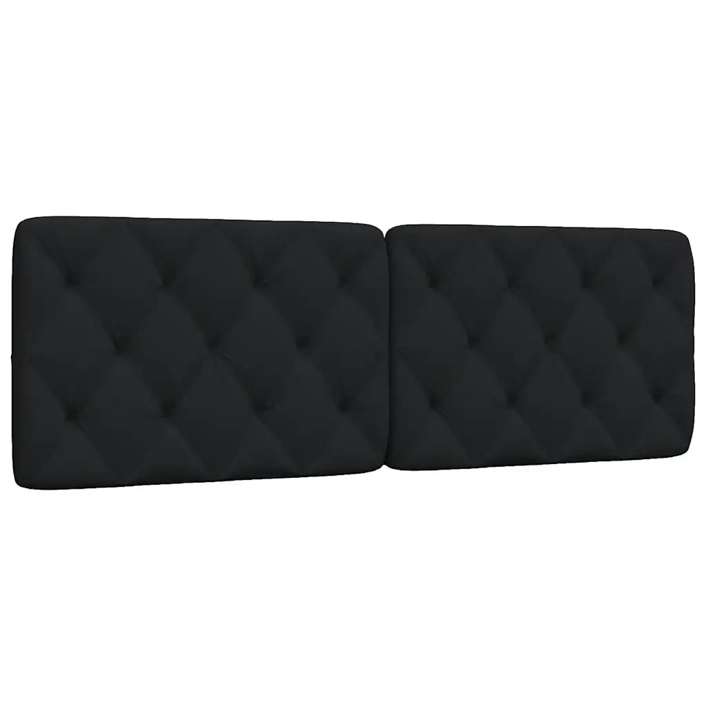 Coussin de tête de lit noir 160 cm tissu
