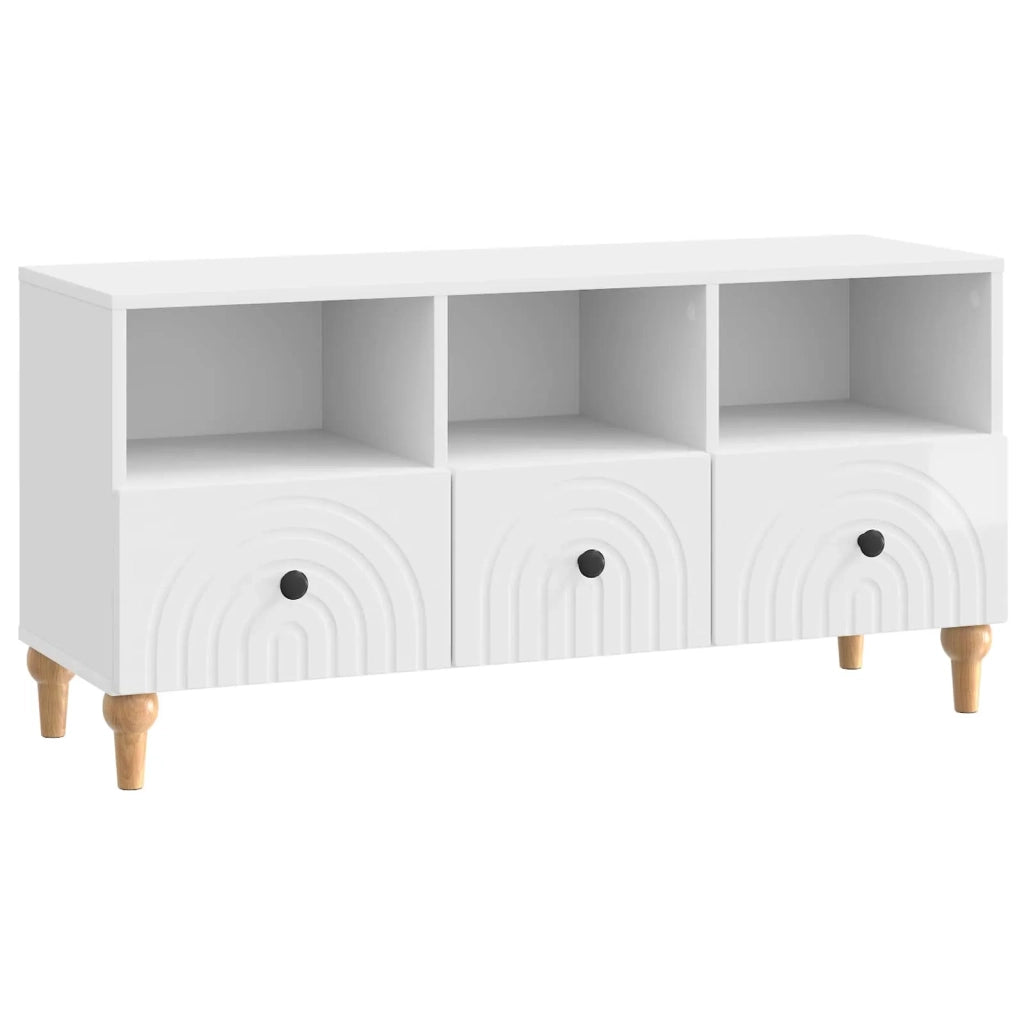 Mobile TV 102 x 34,5 x 50 cm Bianco Lucido Legno ingegnerizzato 894219