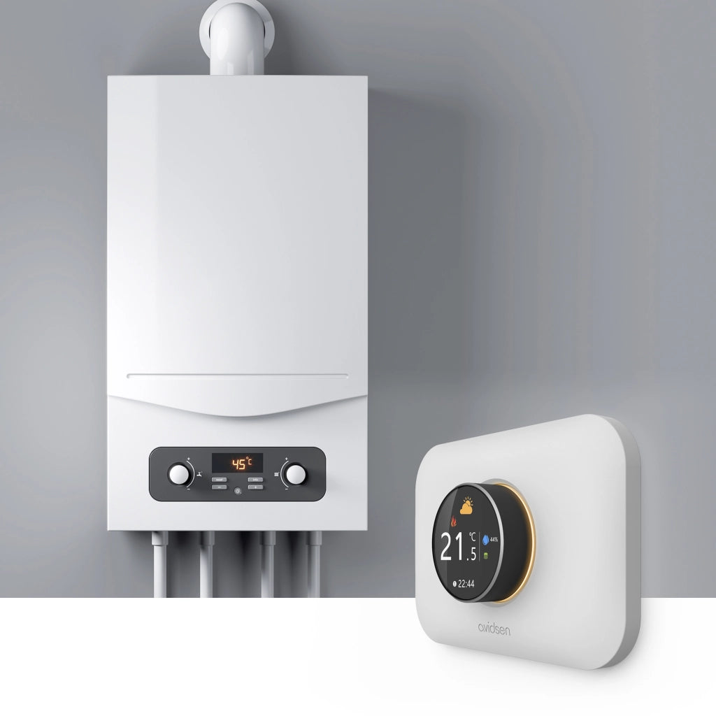 Avidsen Termostato da incasso Smart Wi-fi HomeFlow Knob, controllo da App, compatibile Assistenti Vocali