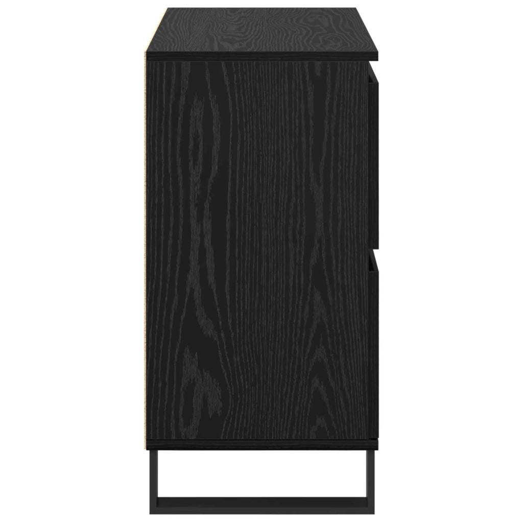 Credenza 2 pcs Rovere Nero 60 x 35 x 70 cm 3394547