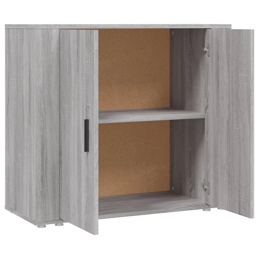 Credenza cassettiera cassettiera mobile contenitore organizer cucina soggiorno soggiorno Sonoma 80 x 33 x 70 cm derivati ​​del legno grigio 02_0036533